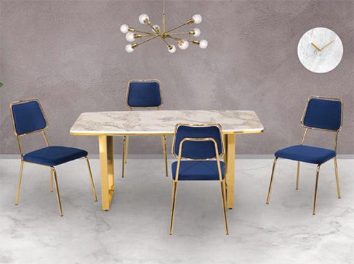 Aden Mavi Masa Sandalye Takım