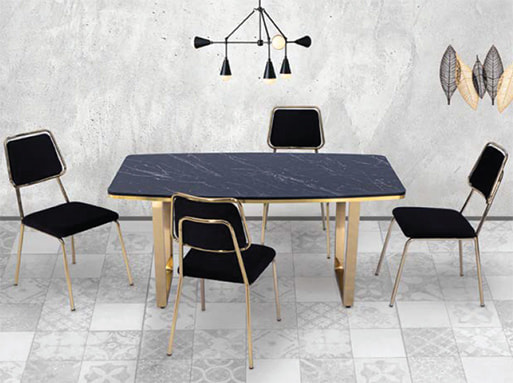 Aden Siyah Masa Sandalye Takım