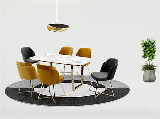 Alyans Golden Beyaz Mutfak Masası