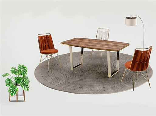 Alyans Golden Ceviz Mutfak Masası