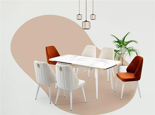 Arya Color Beyaz Masa Takım
