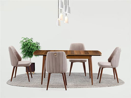 Arya Color Ceviz Mutfak Masası Takımı