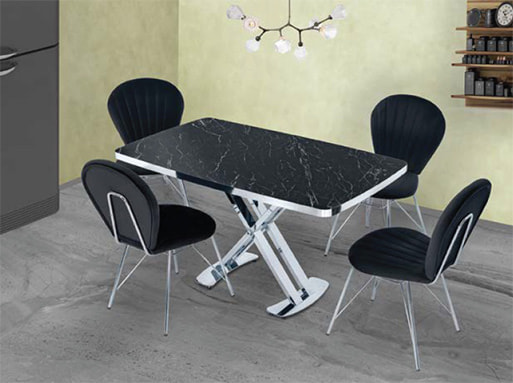 Beril Gold Siyah Masa Sandalye