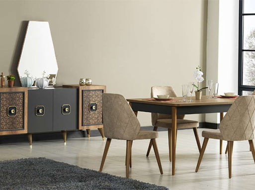 Diamond Yemek Odası Masası Takımı