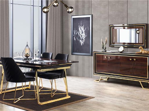 Ceviz Yemek Odası Takımı