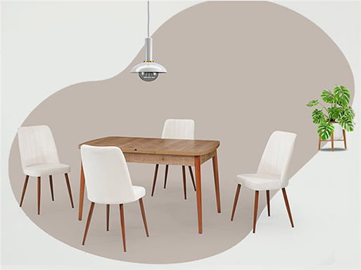 Liza Color Ceviz Yemek Takım