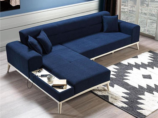 Mavi İnci Köşe Koltuk Takımı