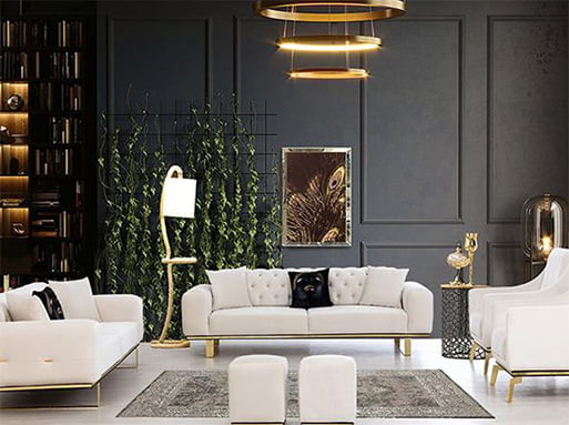 Özgü Beyaz Koltuk Takımı