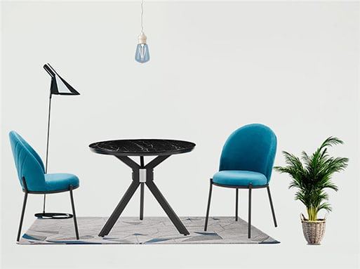 Roma Color Mavi Mutfak Masası