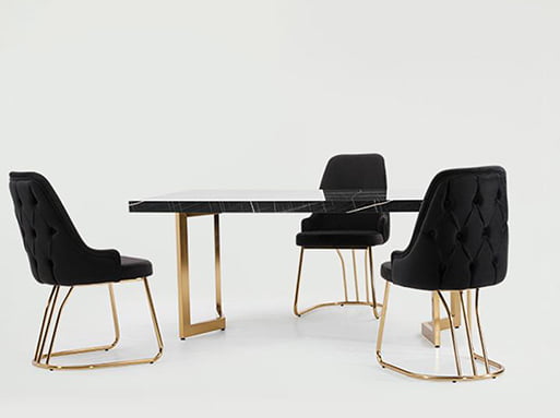 Safir Gri Yemek Masa Takımı