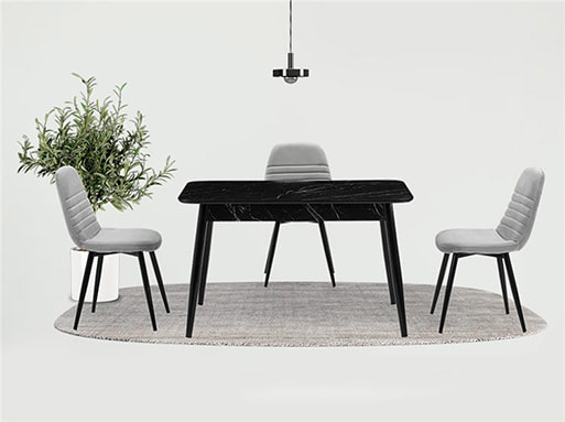 Sera Color Siyah Masa Takımı