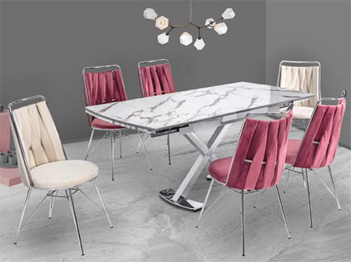 Vella Pembe Masa Sandalye